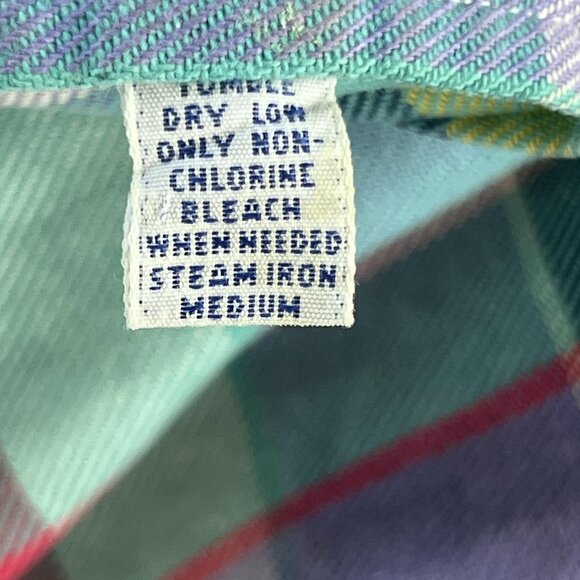 Polo Ralph Lauren Men M Shirt Plaid Multicolor Button Down Casual Mid Weight VTG - Picture 4 of 10